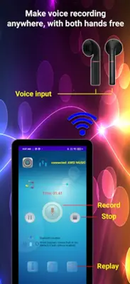 Earbuds Voice Recorder android App screenshot 0